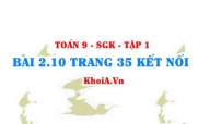 Bài 2.10 trang 35 Toán 9 Kết nối tri thức Tập 1